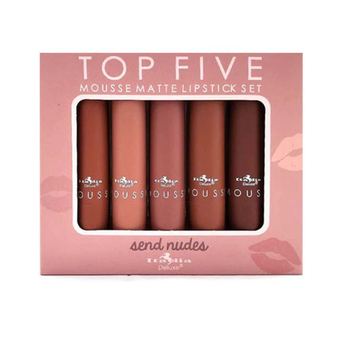 TOP FIVE SET DE LABIALES MOUSSE MATTE - SEND NUDES