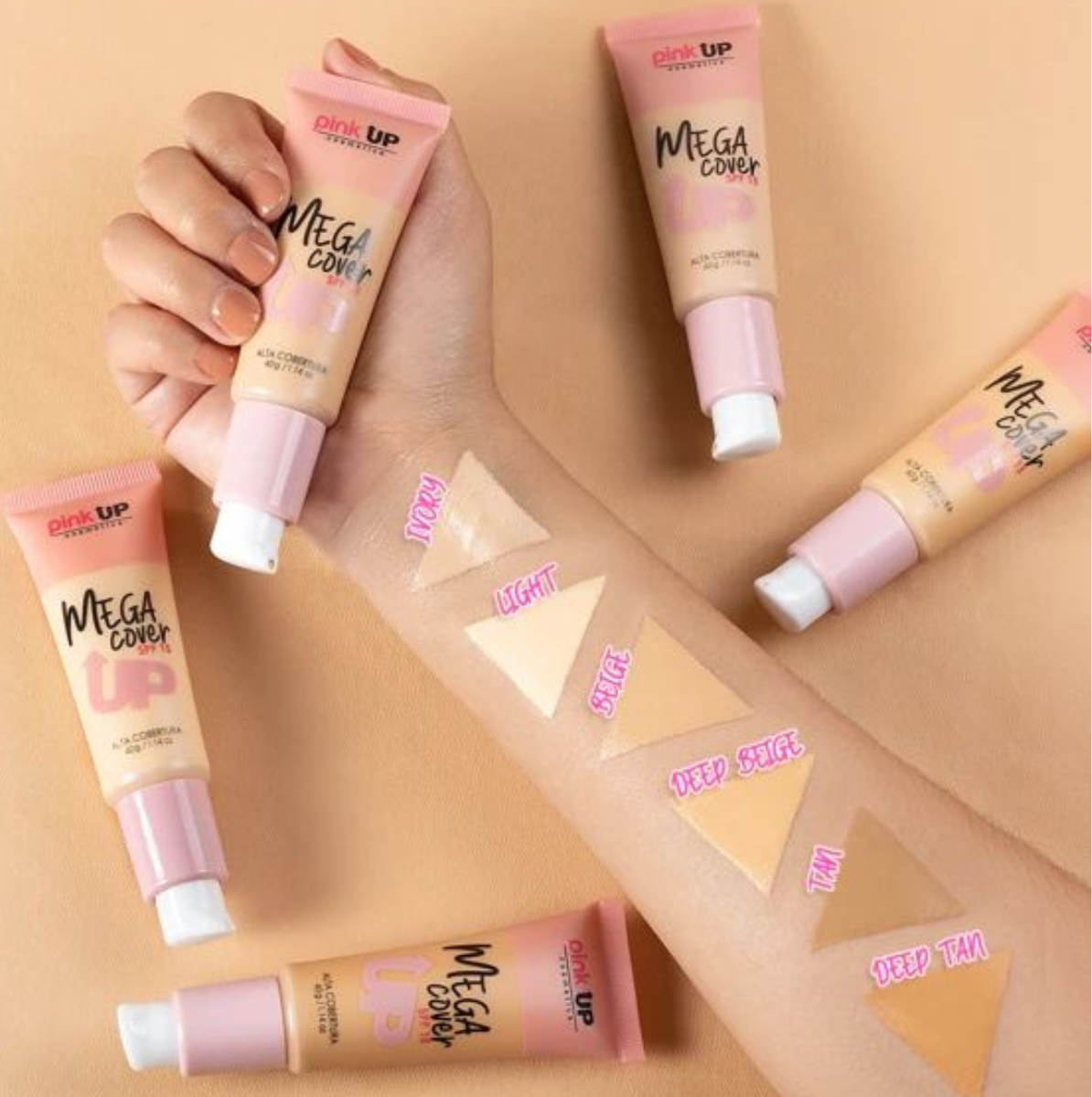 MAQUILLAJE LÍQUIDO MEGA COVER | BASE DE MAQUILLAJE