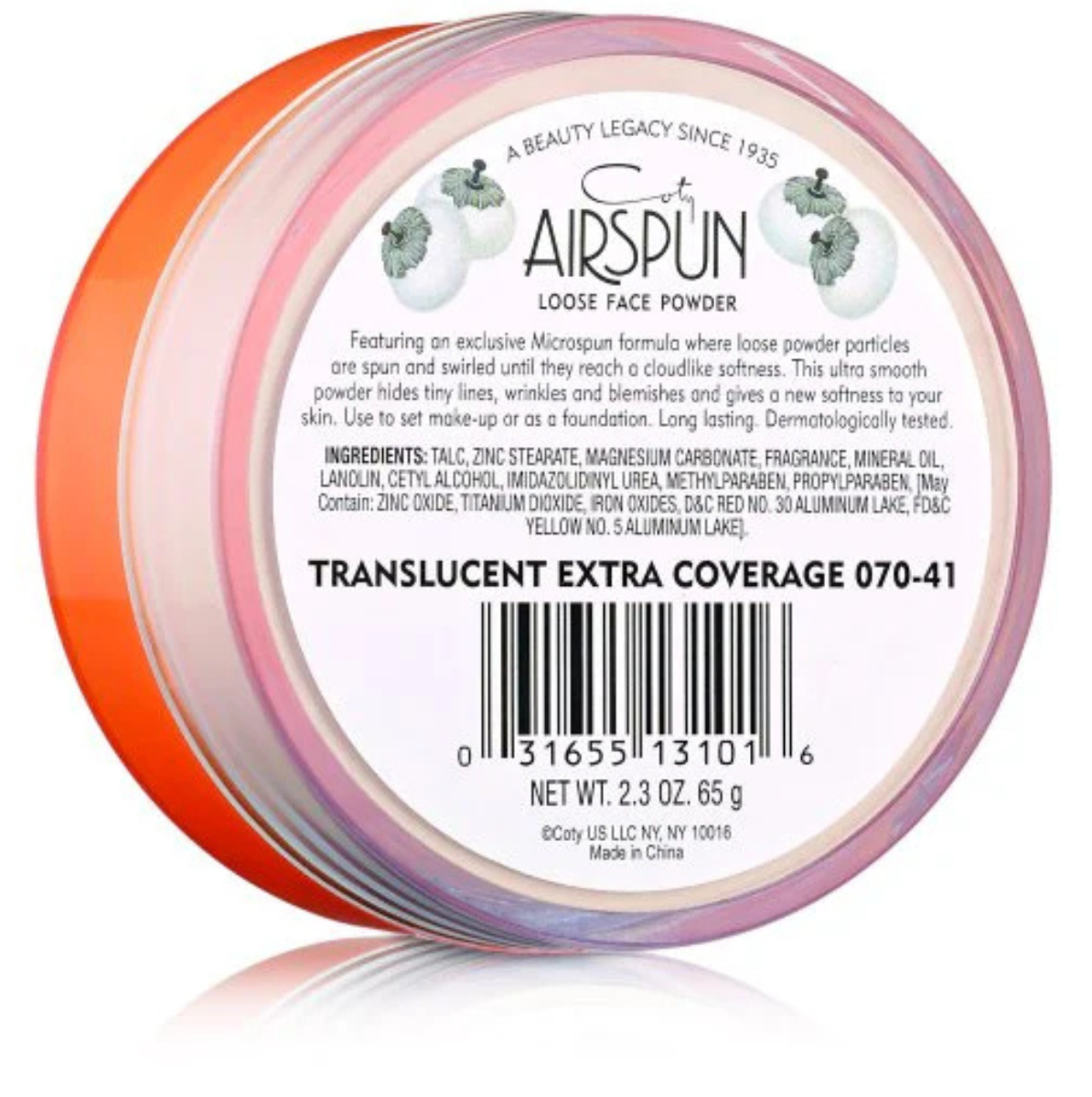 AIRSPUN POLVO SUELTO TRASLÚCIDO (fórmula libre de talco)
