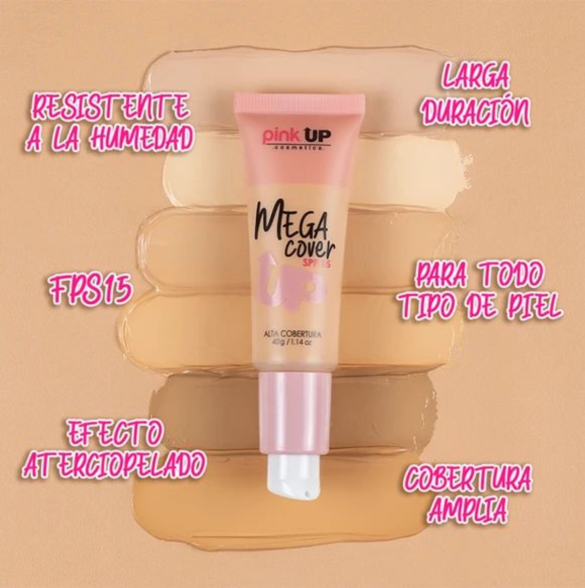 MAQUILLAJE LÍQUIDO MEGA COVER | BASE DE MAQUILLAJE
