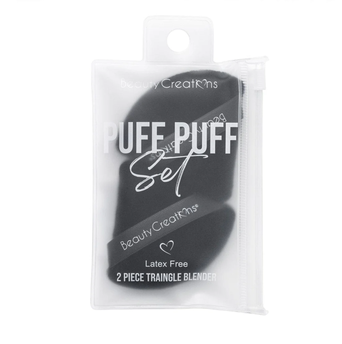 PUFF PUFF SET DE 2 PZAS DE BORLAS NEGRA