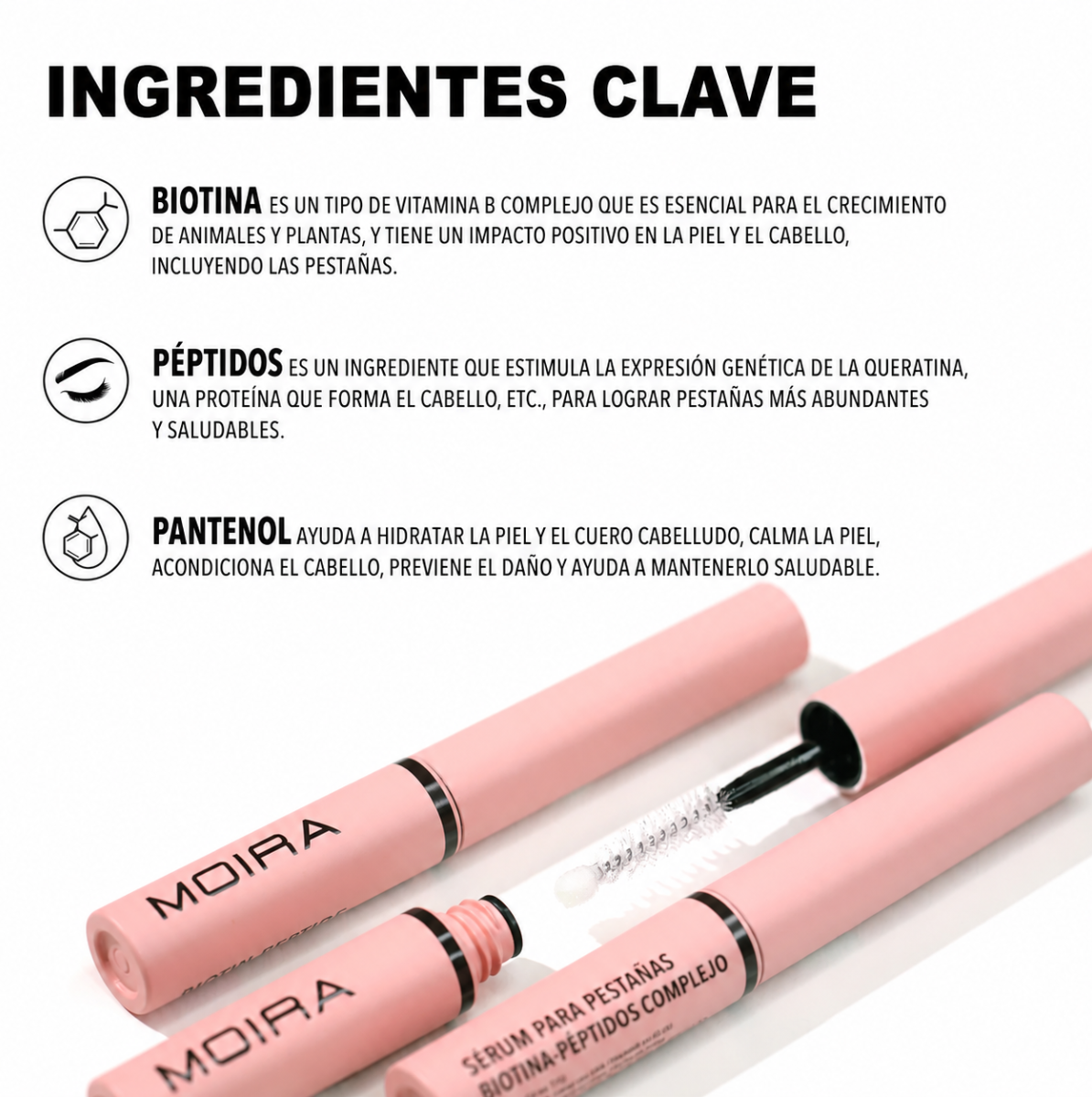 BIOTIN-PEPTIDE COMPLEX LASH SERUM | SUERO PARA PESTAÑAS Y CEJAS