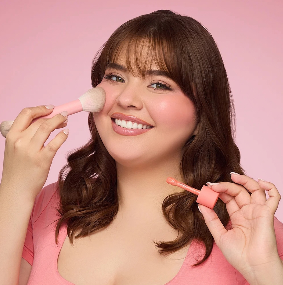 DUAL SIDED BLUSH BRUSH | BROCHA DOBLE PARA RUBOR
