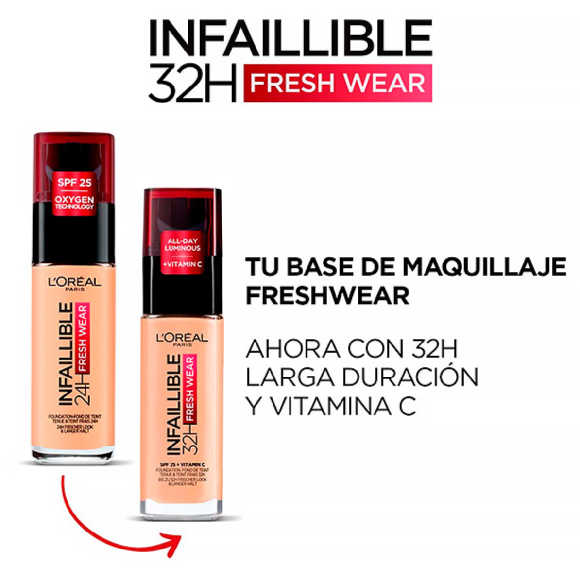 INFALLIBLE 32H FRESHWEAR + VITAMIN C | BASE DE MAQUILLAJE