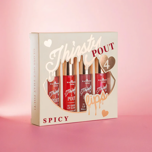 THIRSTY POUT SET 4 LIP GLOSS - SPICY