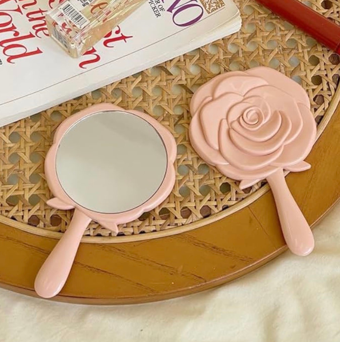 ESPEJO DE BOLSILLO ROSA