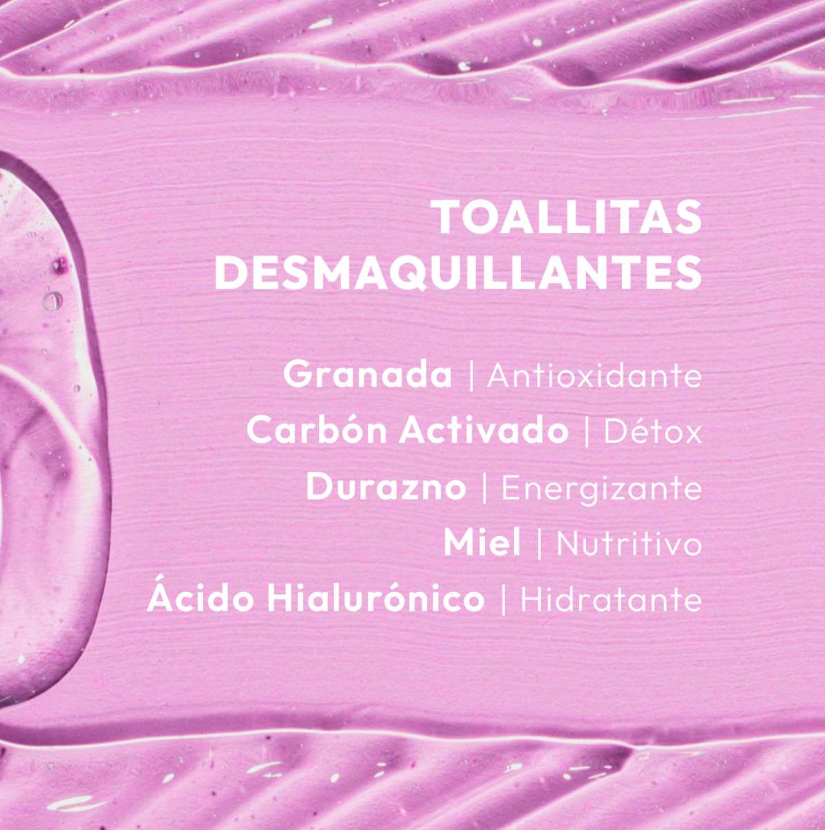 TOALLITAS LIMPIADORAS DESMAQUILLANTES 2 EN 1