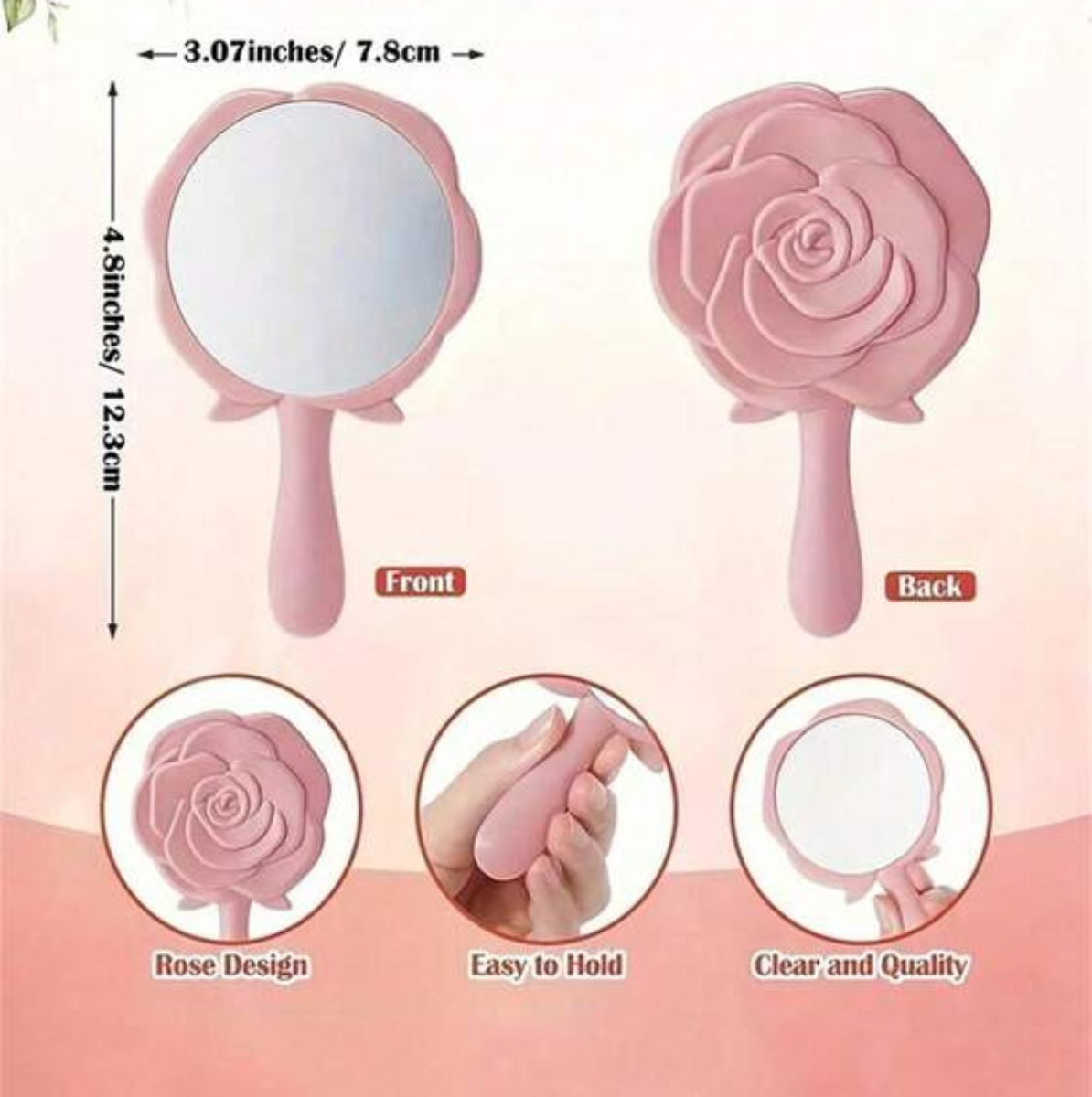ESPEJO DE BOLSILLO ROSA