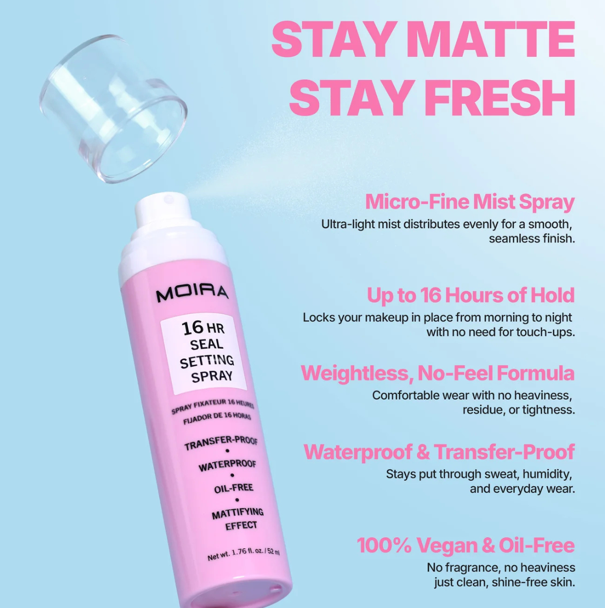 16HR SEAL SETTING SPRAY | FIJADOR A PRUEBA DE AGUA