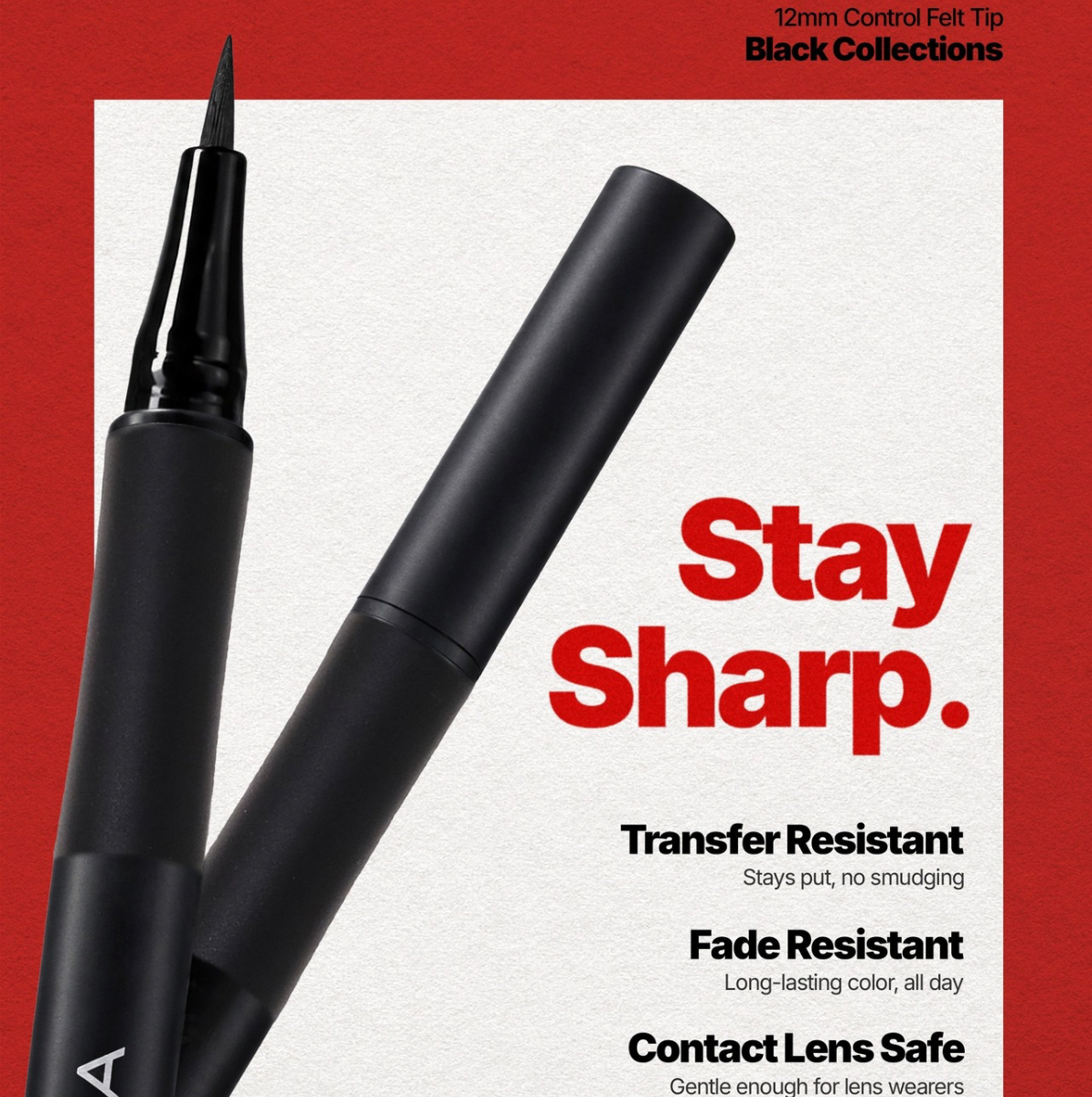 24HR PRO TIP INK LINER 001 BLACK | PLUMÓN DELINEADOR NEGRO
