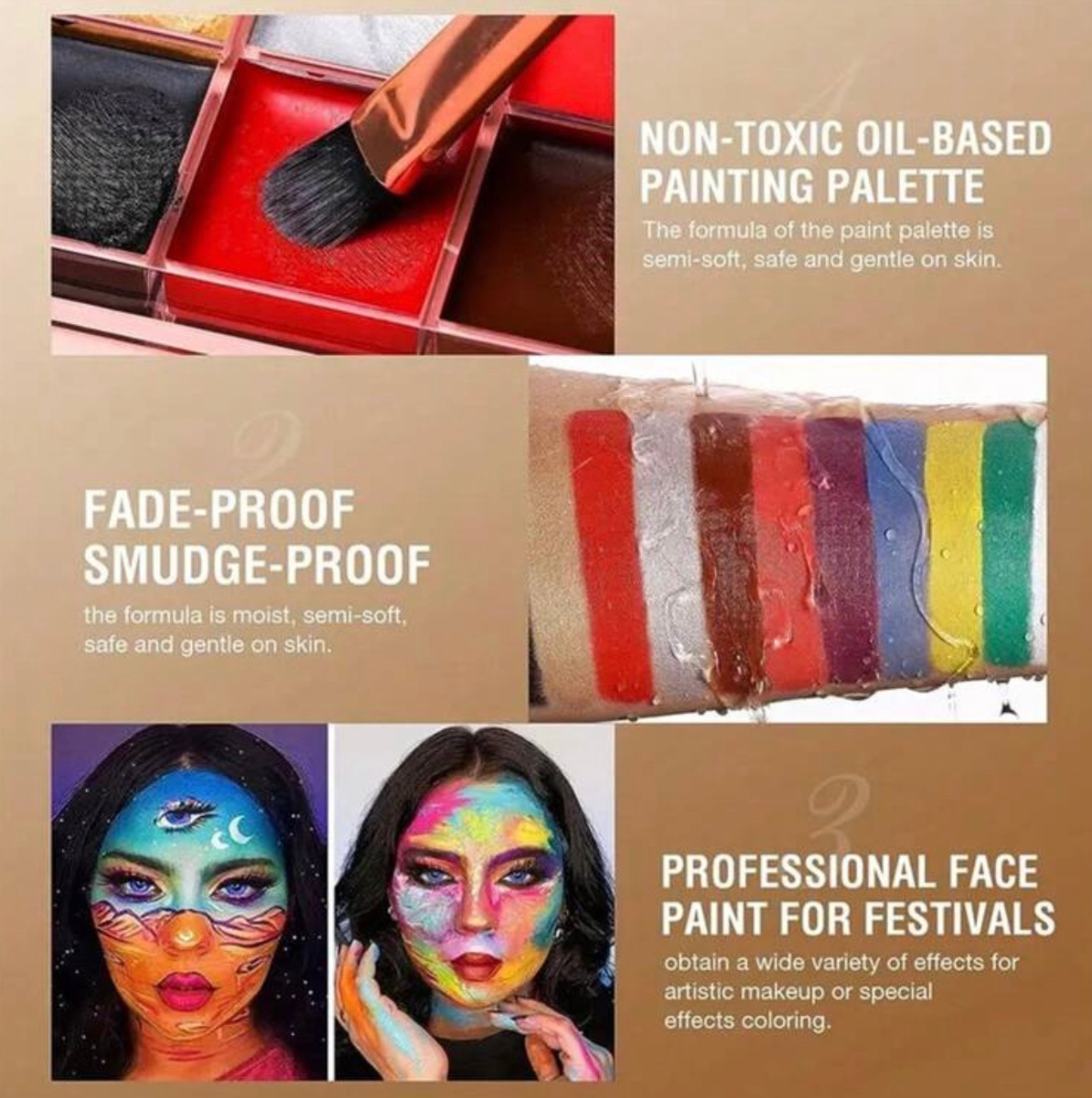 FACE & BODY PAINT PALLETTE