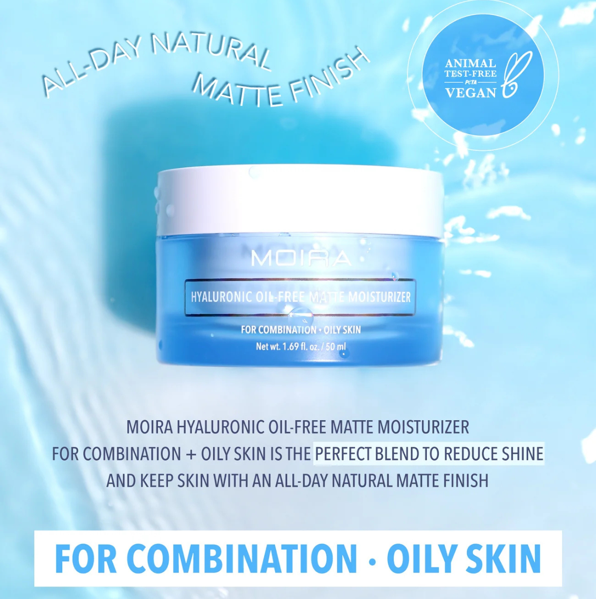HYALURONIC OIL-FREE MATE MOISTURIZER | CREMA HIDRATANTE FACIAL MATIFICANTE