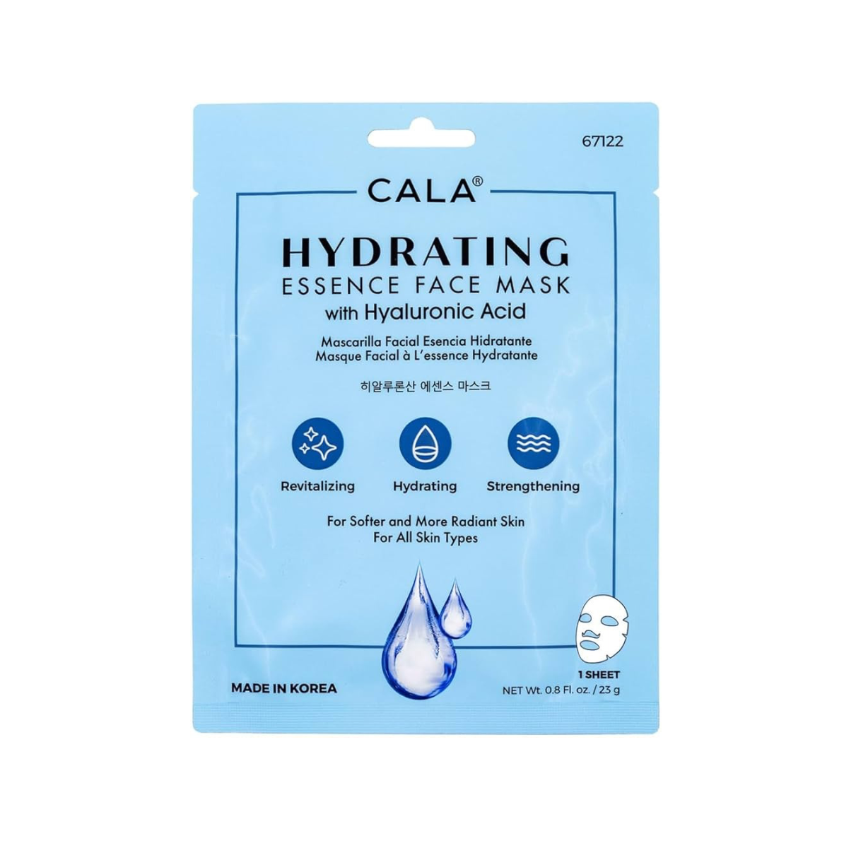 MASCARILLA FACIAL HIDRATANTE CON ÁCIDO HIALURÓNICO